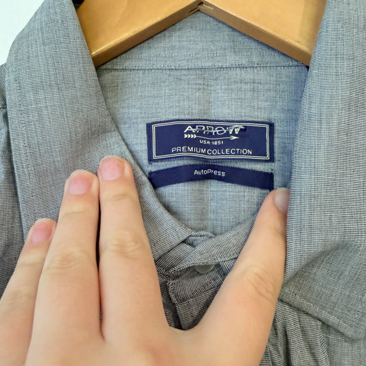 Arrow Grey Cotton Shirt Size 44 / 17