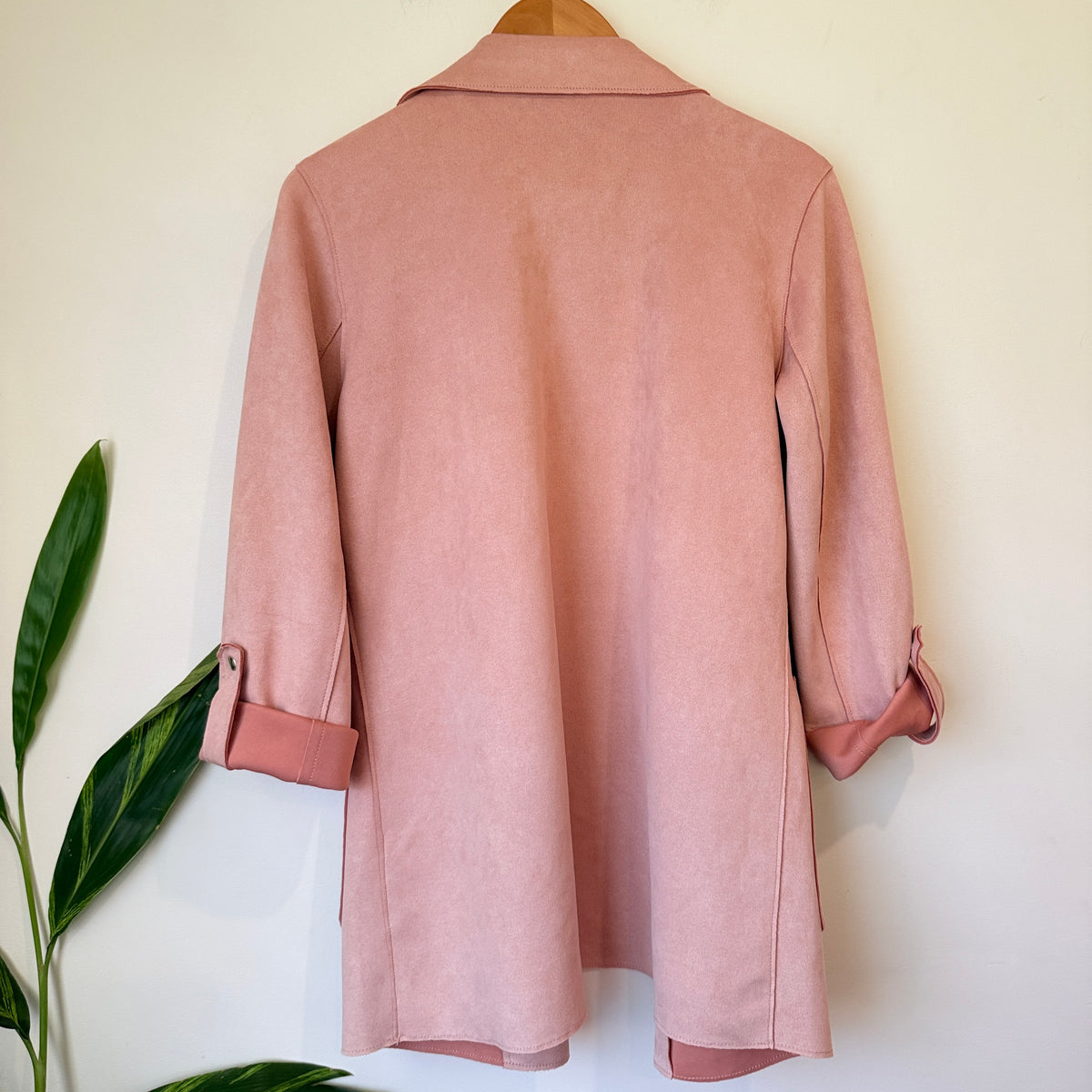 Pull&Bear Dusty Pink Longline Blazer Size M
