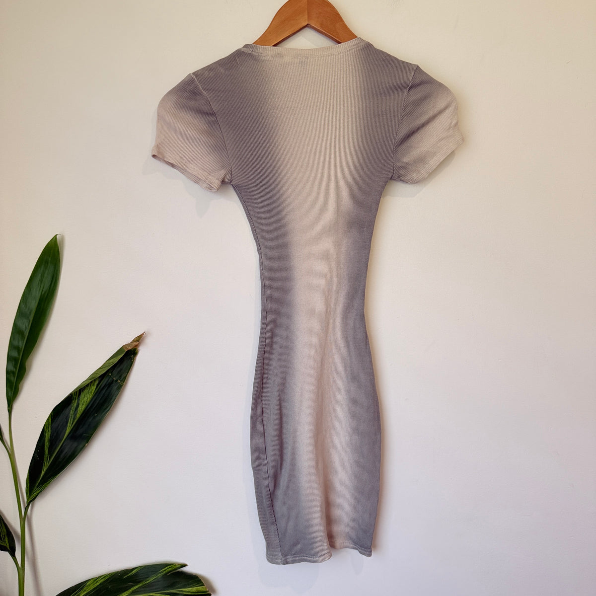 Divided Stone Ribbed Bodycon T Shirt Dress Size XXS