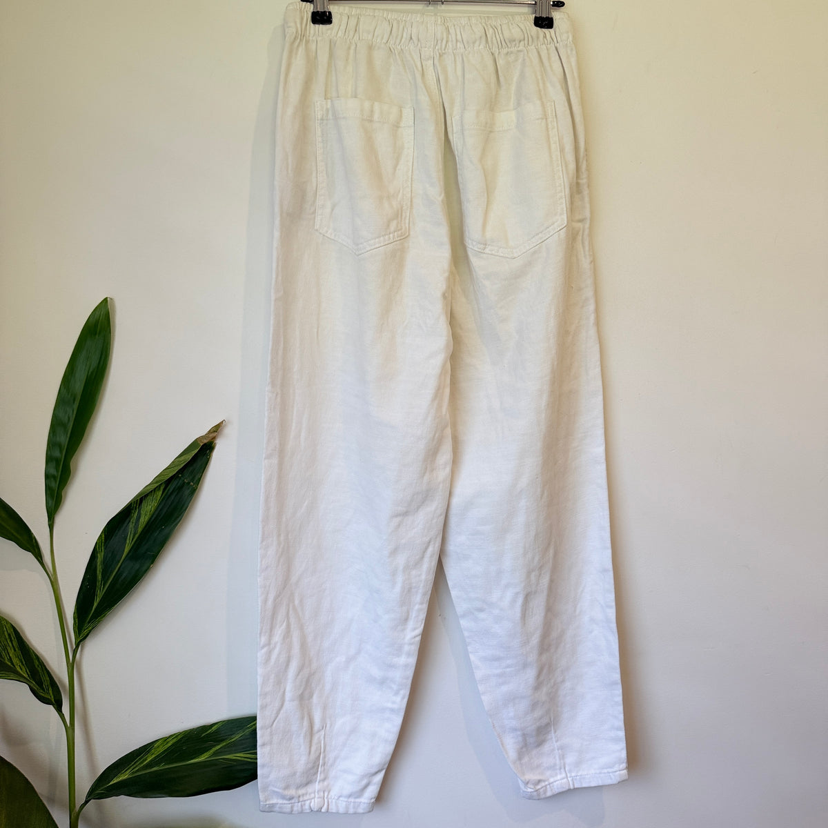 Cotton On Cream Cotton Drawstring Pants Size 8