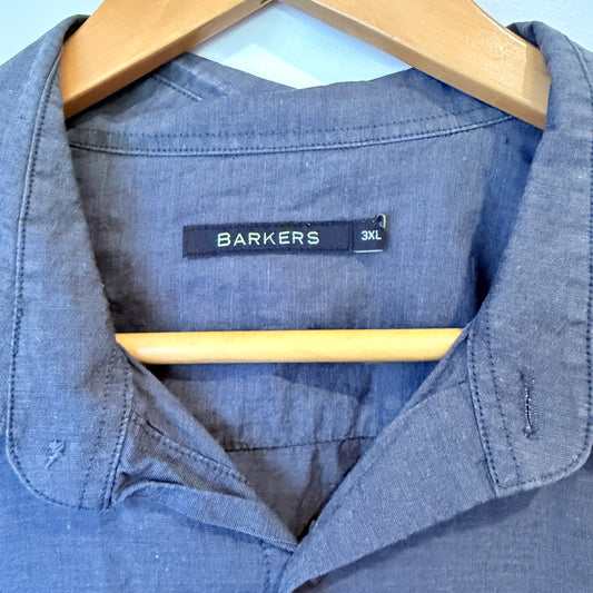 Barkers Grey Cotton Long Sleeve Shirt Size 3XL