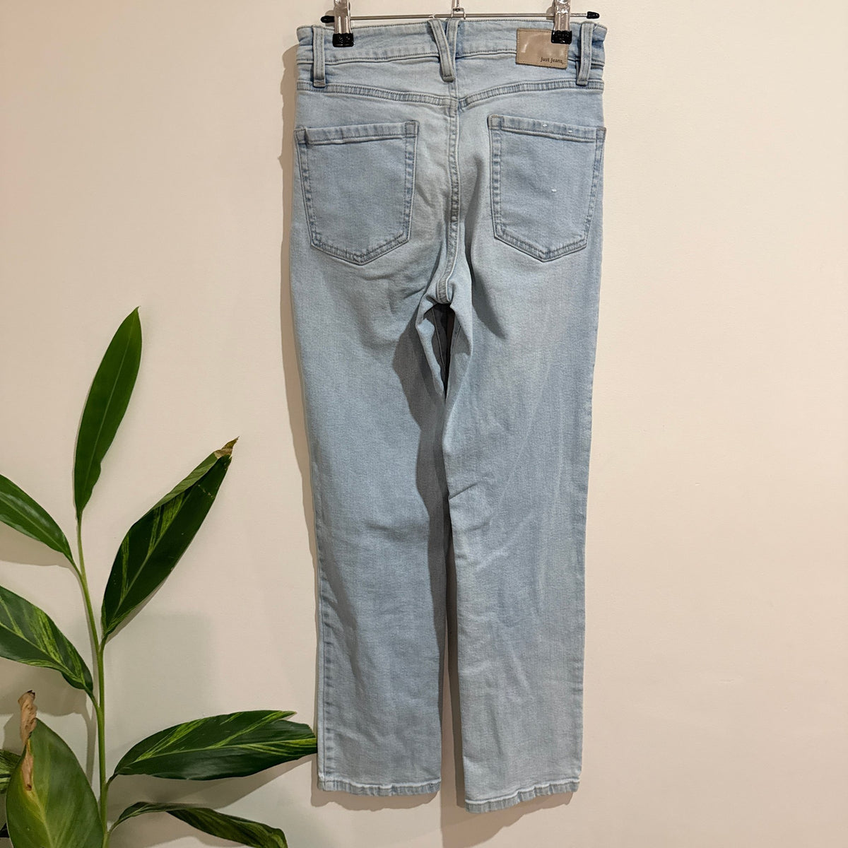 Just Jeans Light Wash High Rise Straight Leg Jeans Size 8 Petite