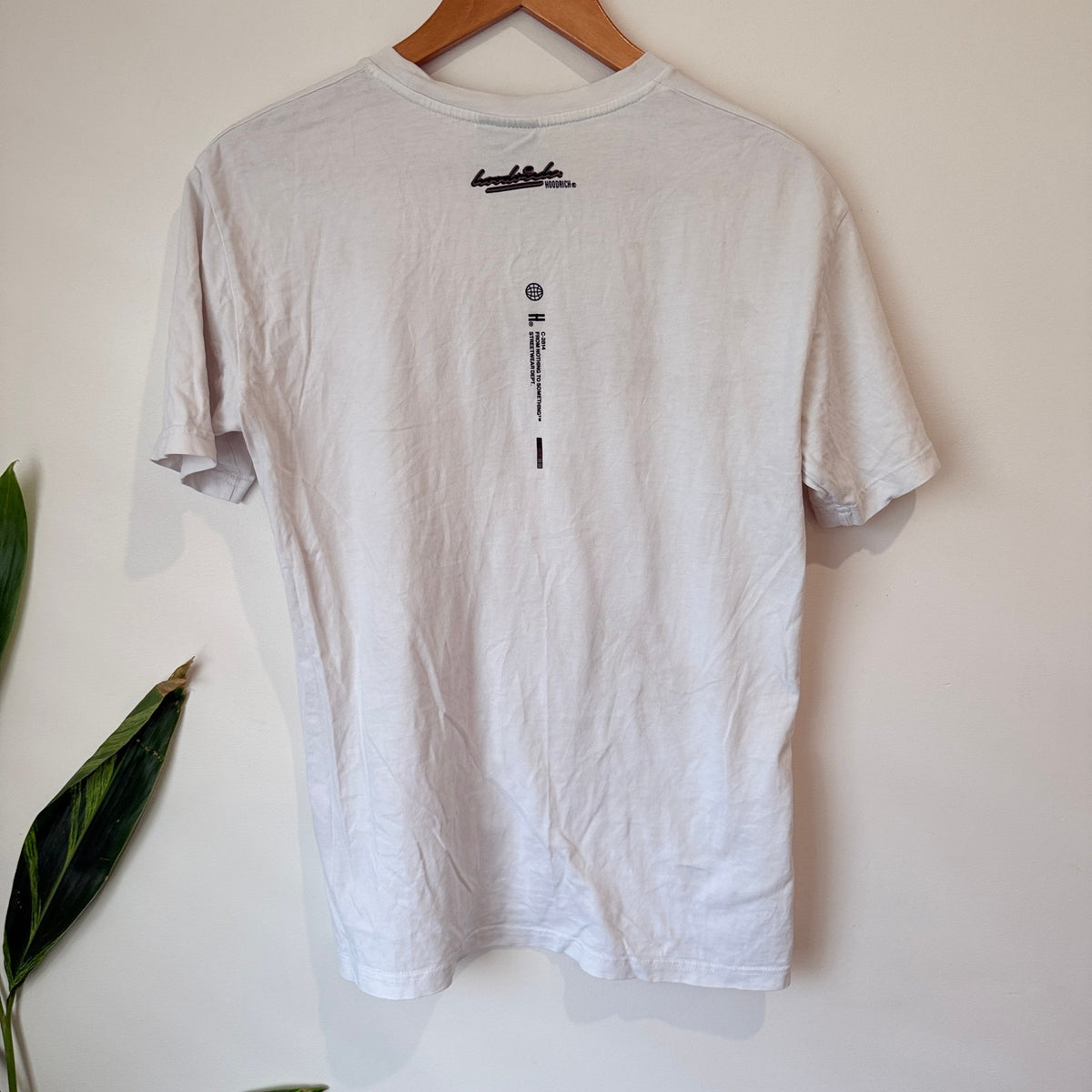 Hoodrich White Logo Print T-Shirt Size S
