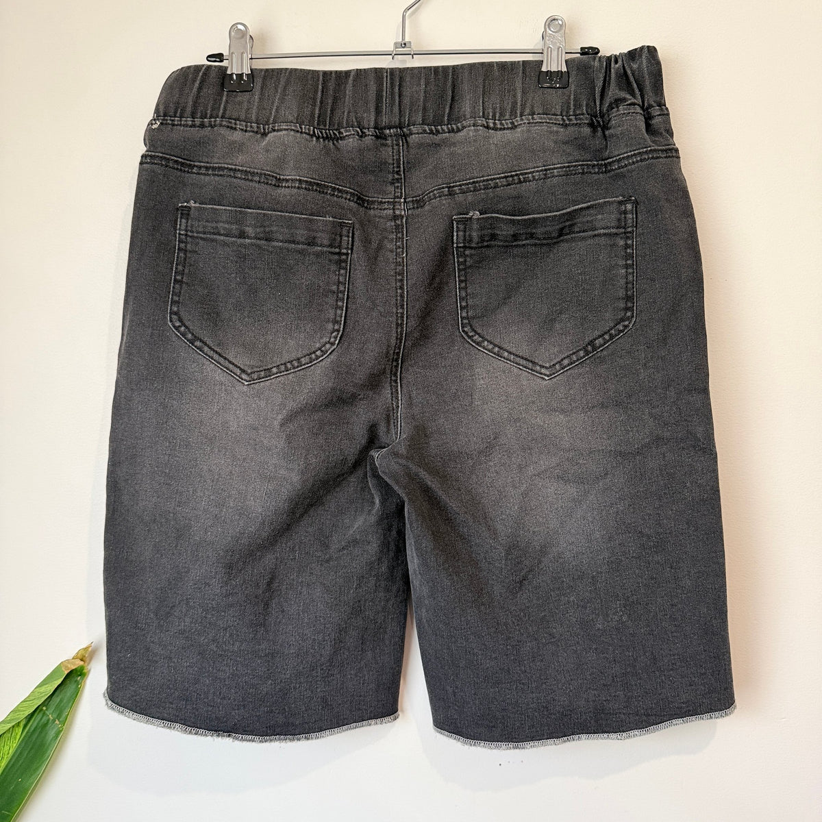 Mimoso Washed Black Pull On Denim Shorts- 82cm waist