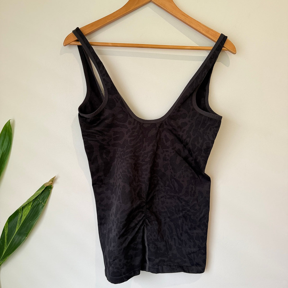 Gymshark Black Animal Print Seamless Unitard Size XL