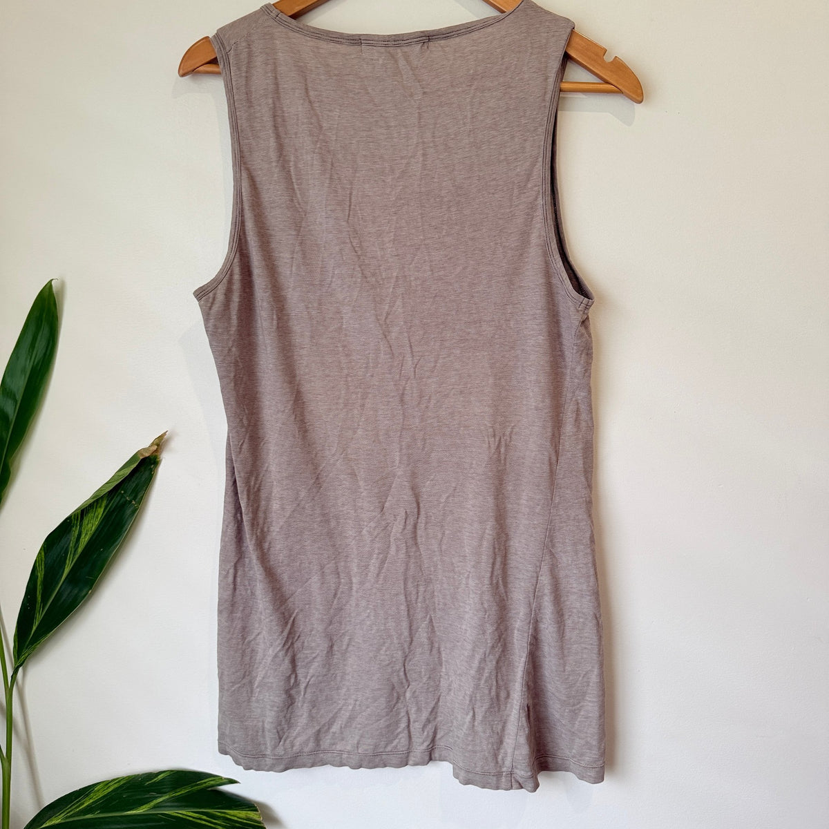 Untouched World Taupe Organic Cotton Sleeveless Tunic Top Size S