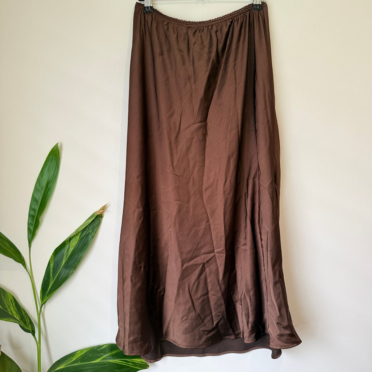 Whistle Brown Satin Skirt Size 14