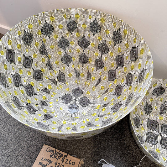 Wola Nani Embrace Yellow Decorative Bowls Set of 2 RRP $260