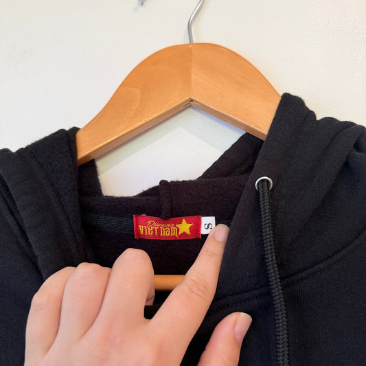 Banahills Vietnam Black Souvenir Hoodie Size S | U/Arm to U/Arm 51cm