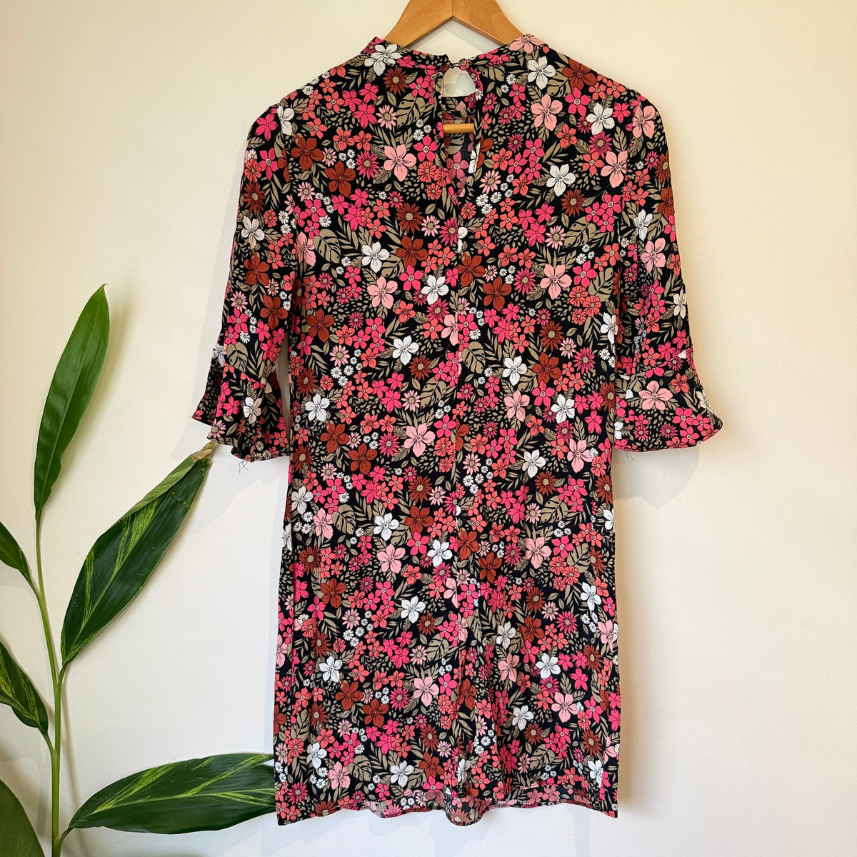 F & F Floral Jersey Dress Size 6 | U/Arm to U/Arm 41cm