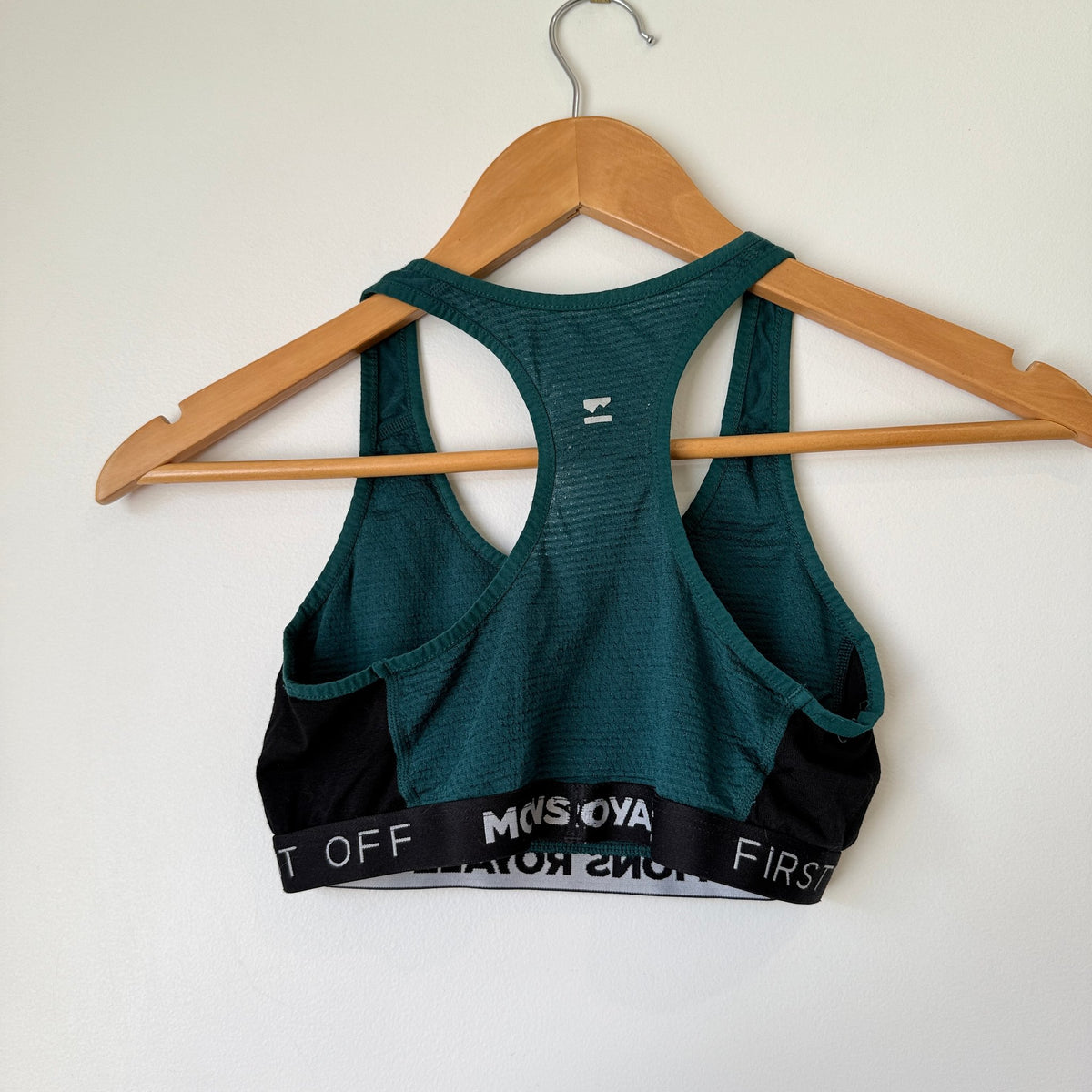Mons Royale Green Racerback Sports Bra - 36cm u/arm