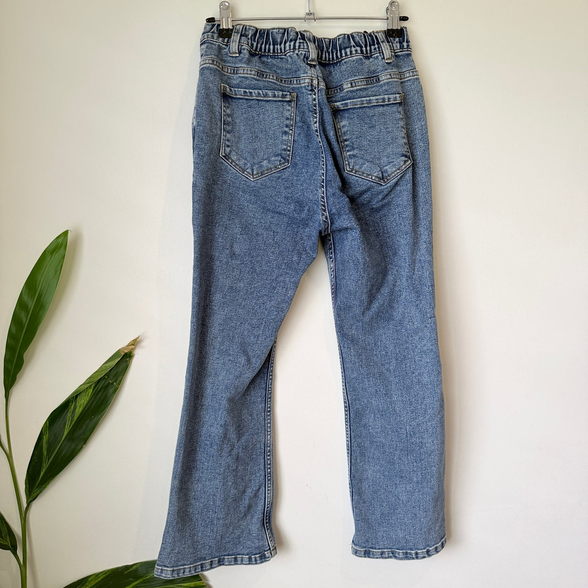 Kids Mid Blue Flare Jeans Adjustable Waist Size 150 | Waist 64cm