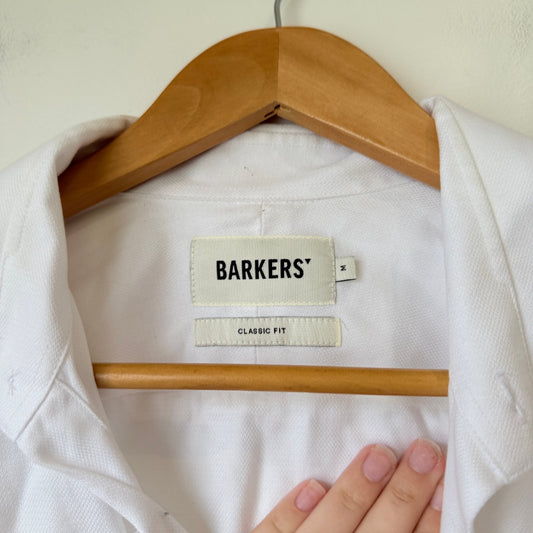 Barkers White Classic Fit Shirt Size M