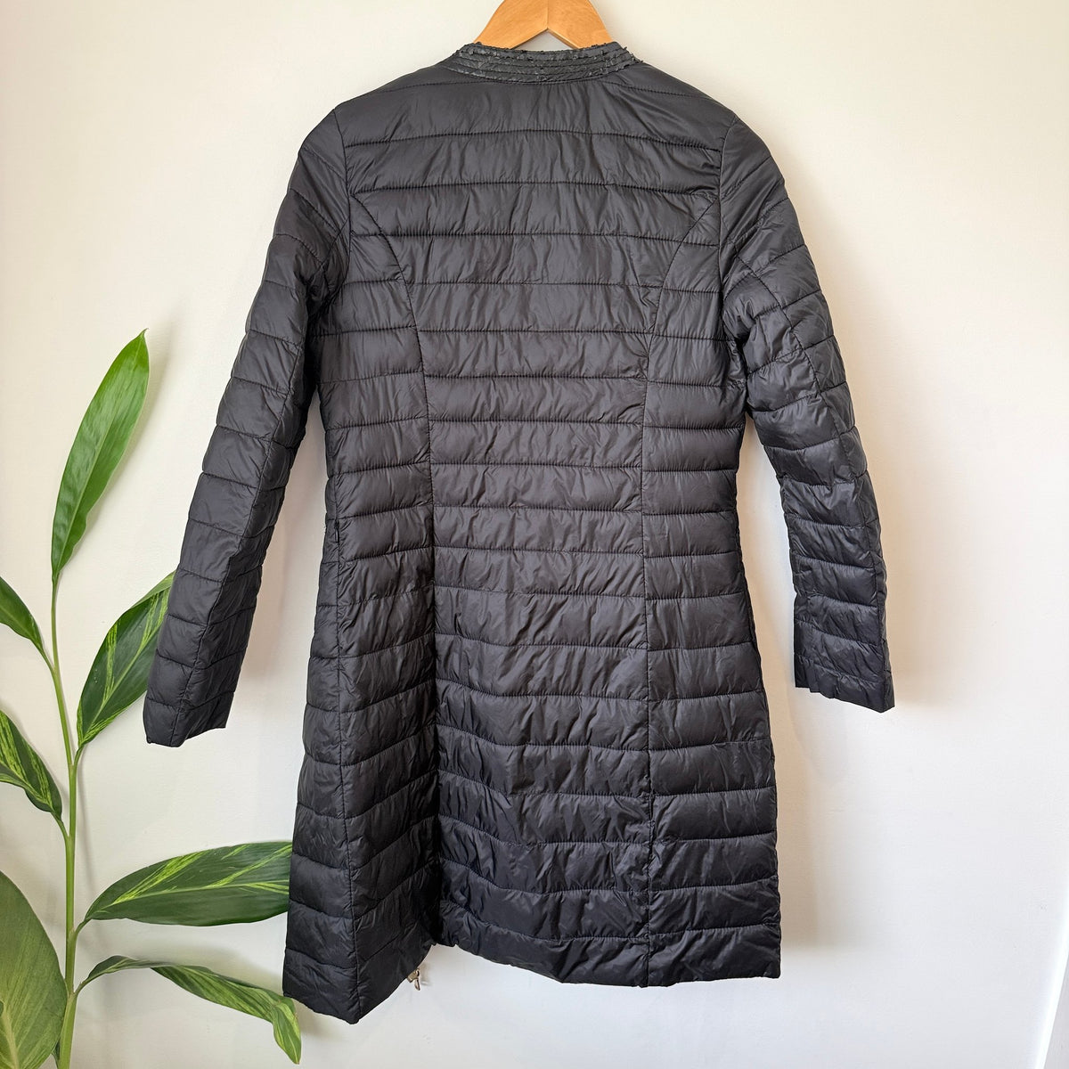 Lemite Black Label Navy Quilted Down Longline Puffer Coat (Damaged)