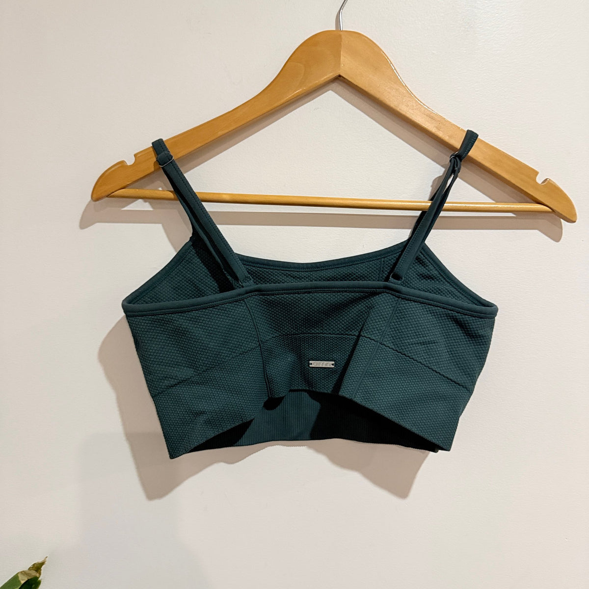AIMN Teal Textured Longline Sports Bra Size M