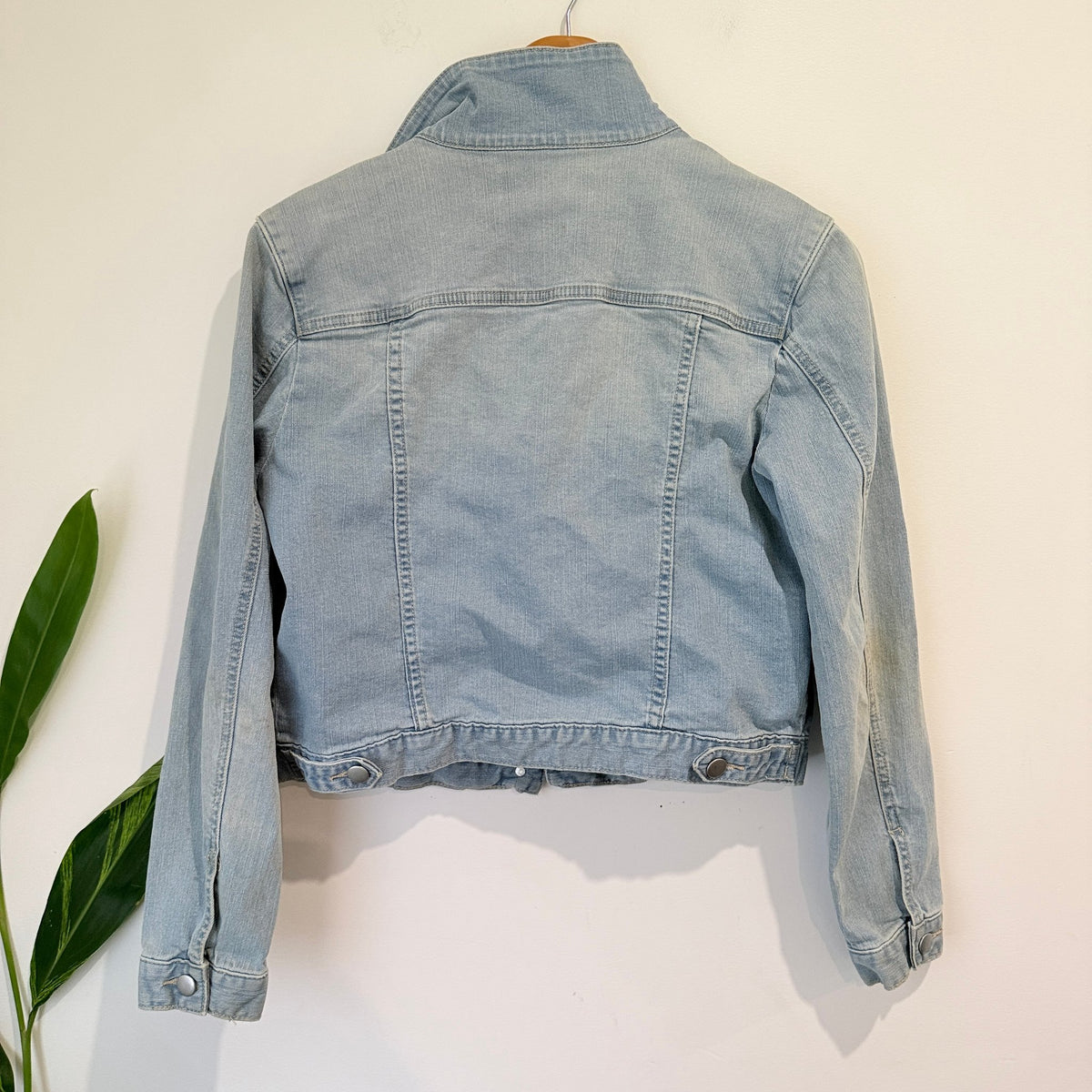 Max Light Wash Cropped Denim Jacket Size 12