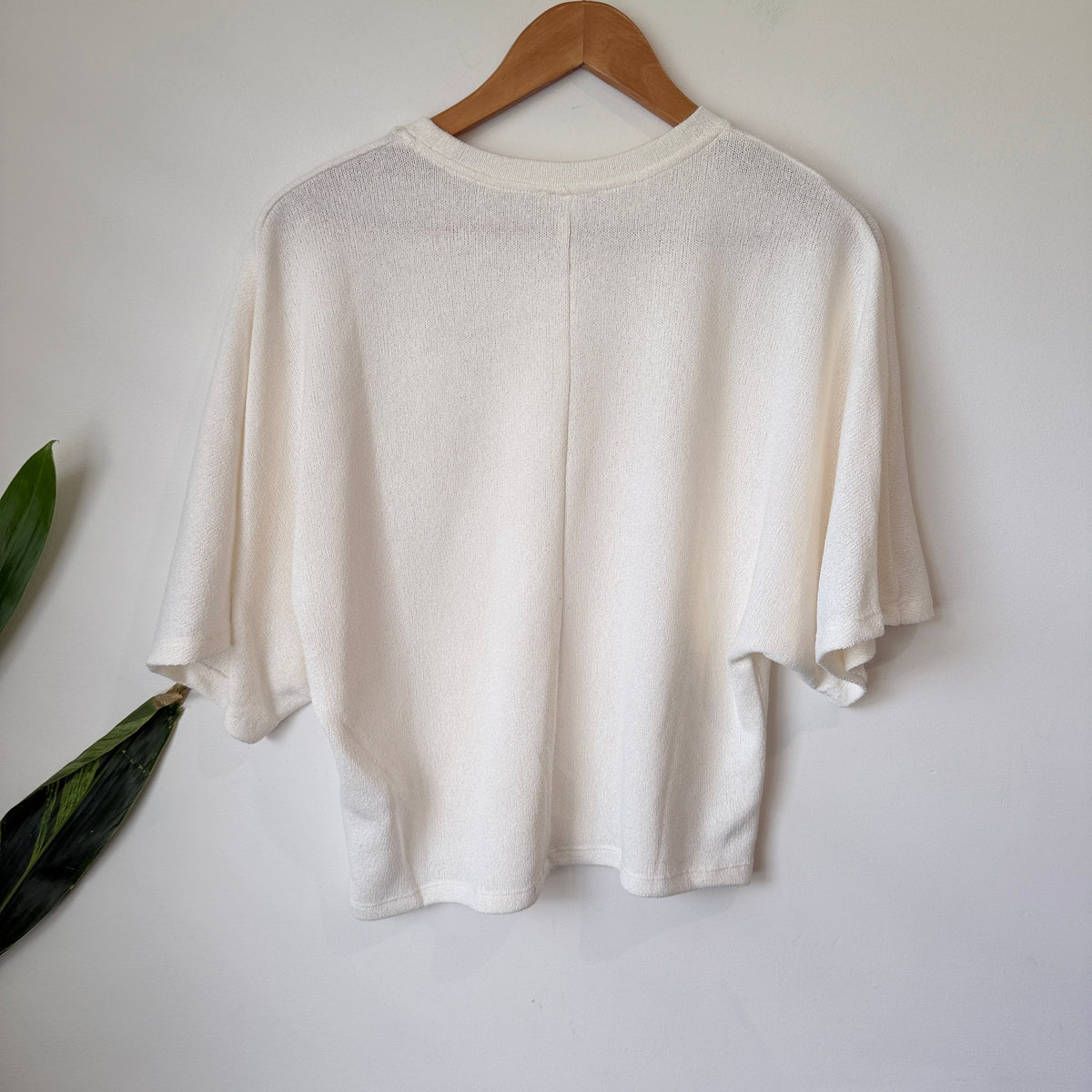 Zara Cream Fine Knit Top Size S