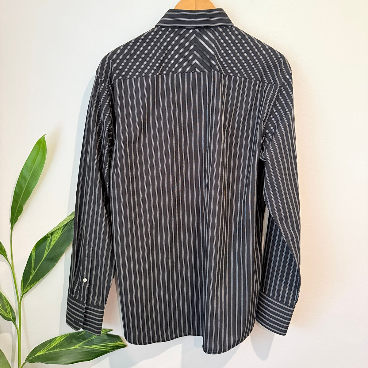 Pelaco Dark Grey Striped Long Sleeve Shirt - XL