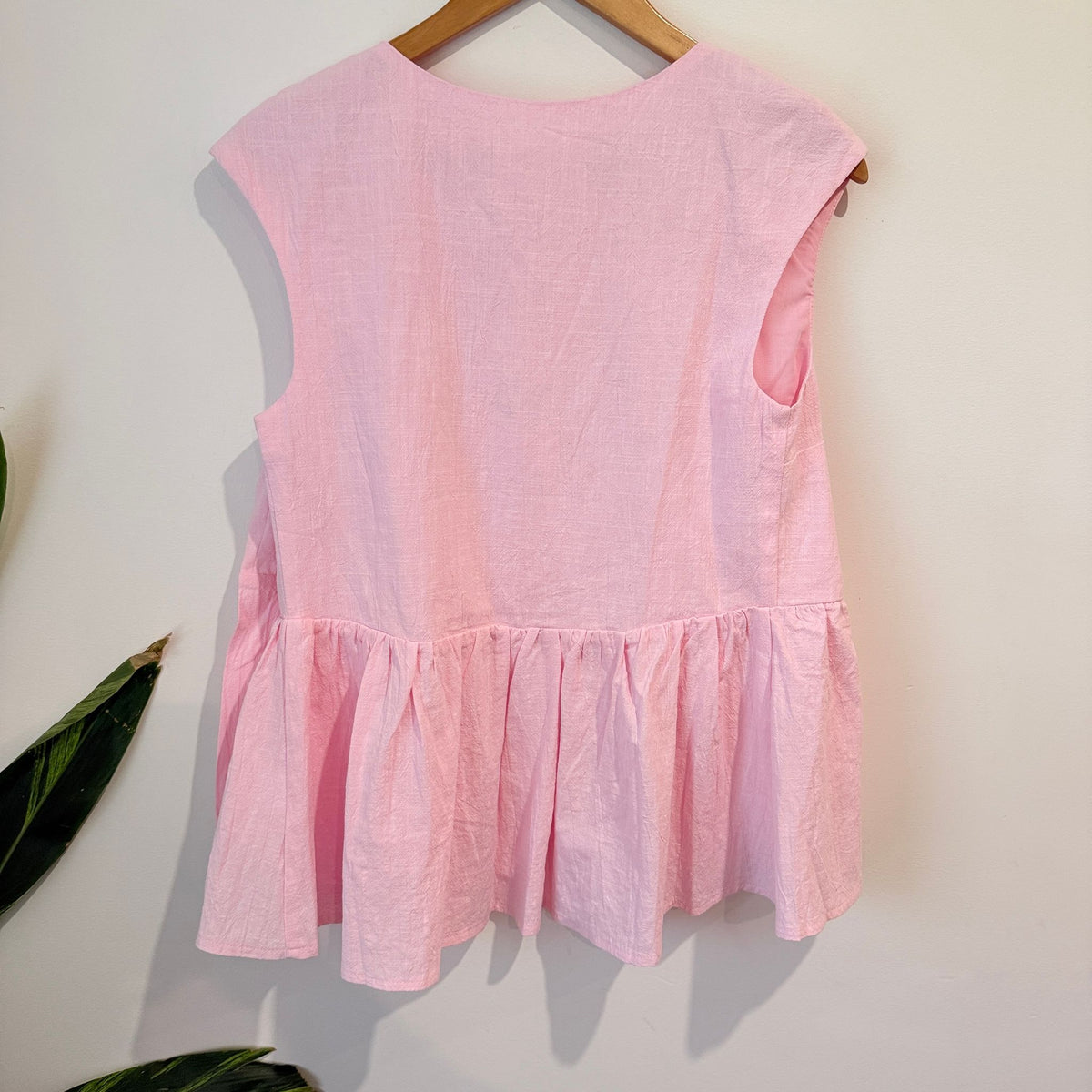 Indi Luxe Rosewater Pink Peplum Top - AU 8