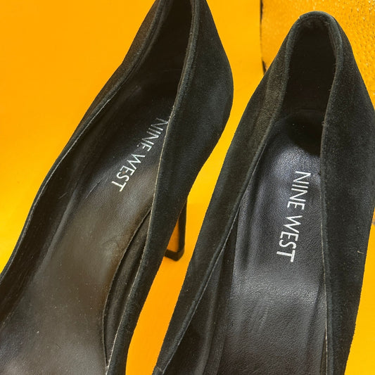 Nine West Black Pointed Toe Court Shoes - Size 9.5 M