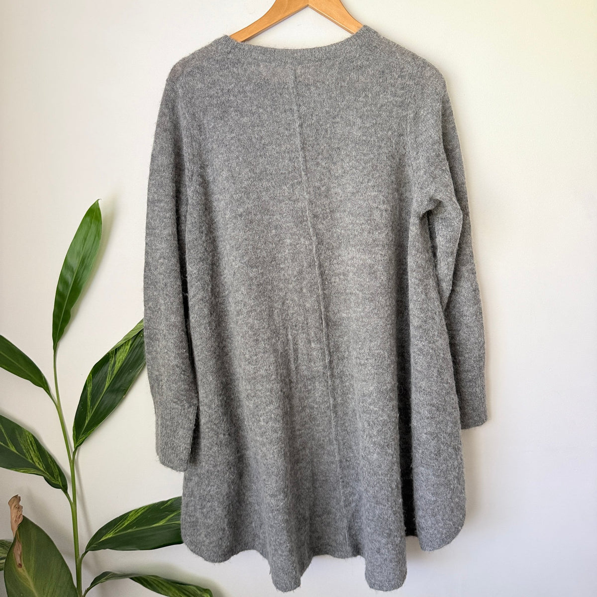 Sass & Bide Grey Knit High-Low Jumper Size U/Arm to U/Arm 60cm