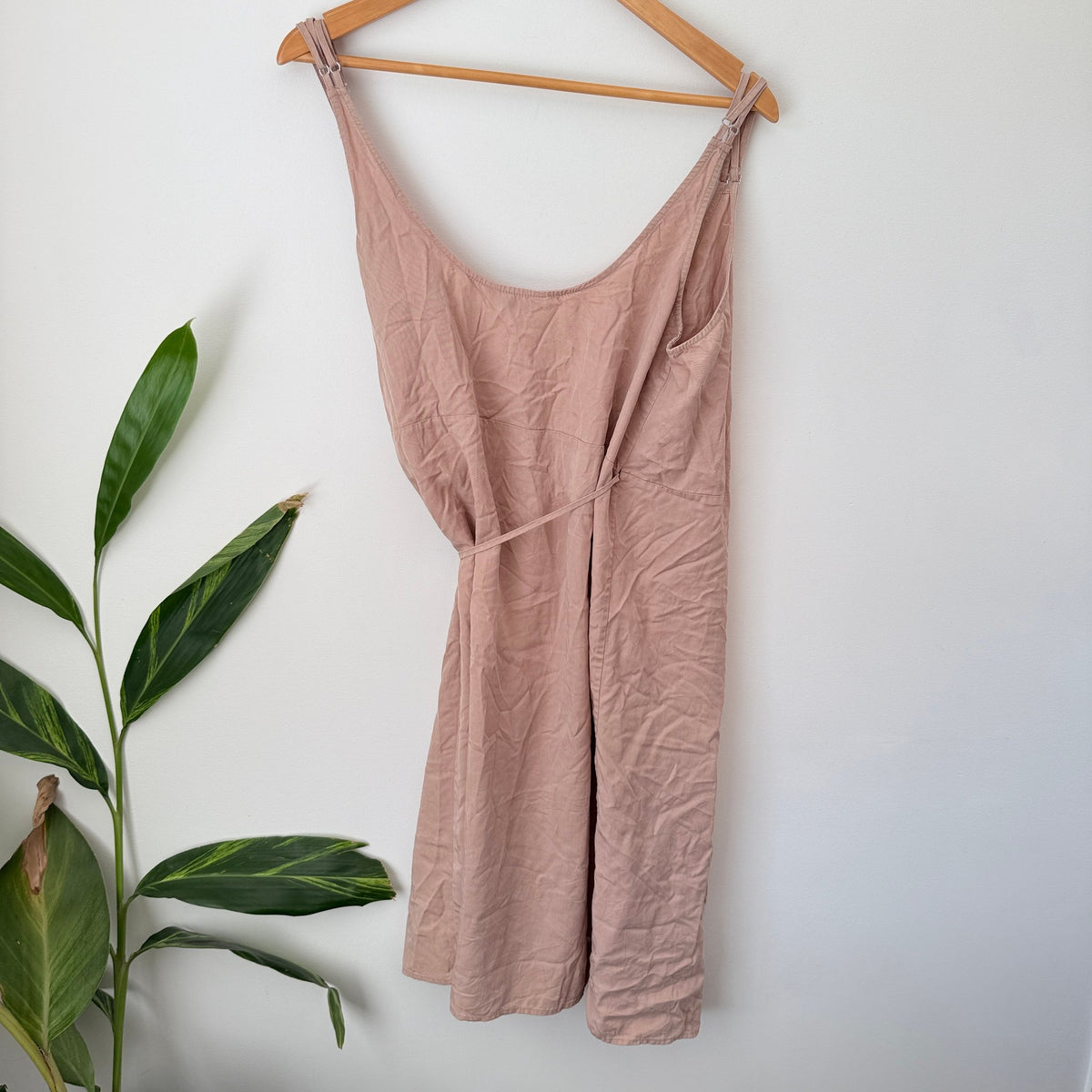 Neuw Dusty Pink Tencel Wrap Slip Dress Size 12
