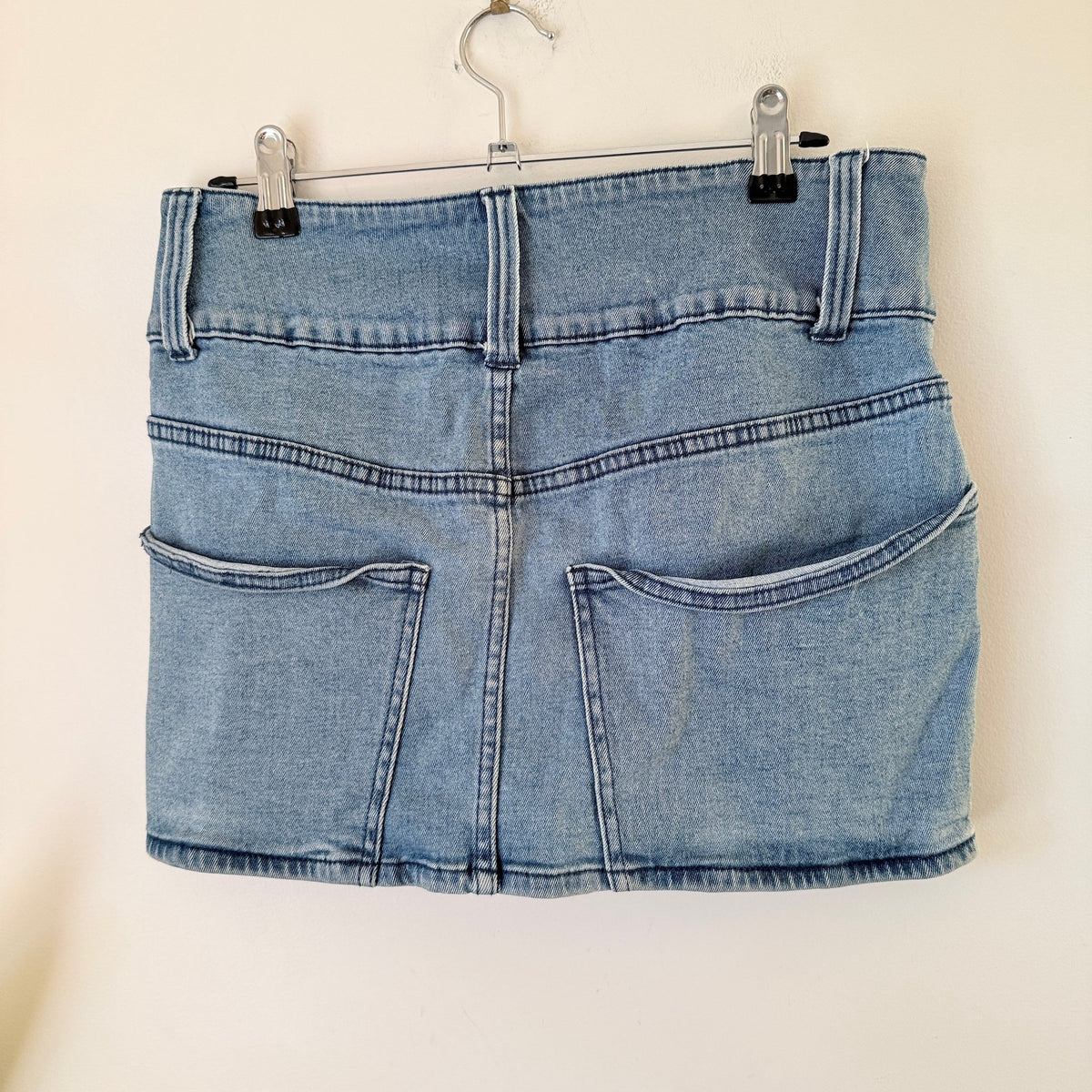 Cheap Monday Light Wash Denim Mini Skirt Size S