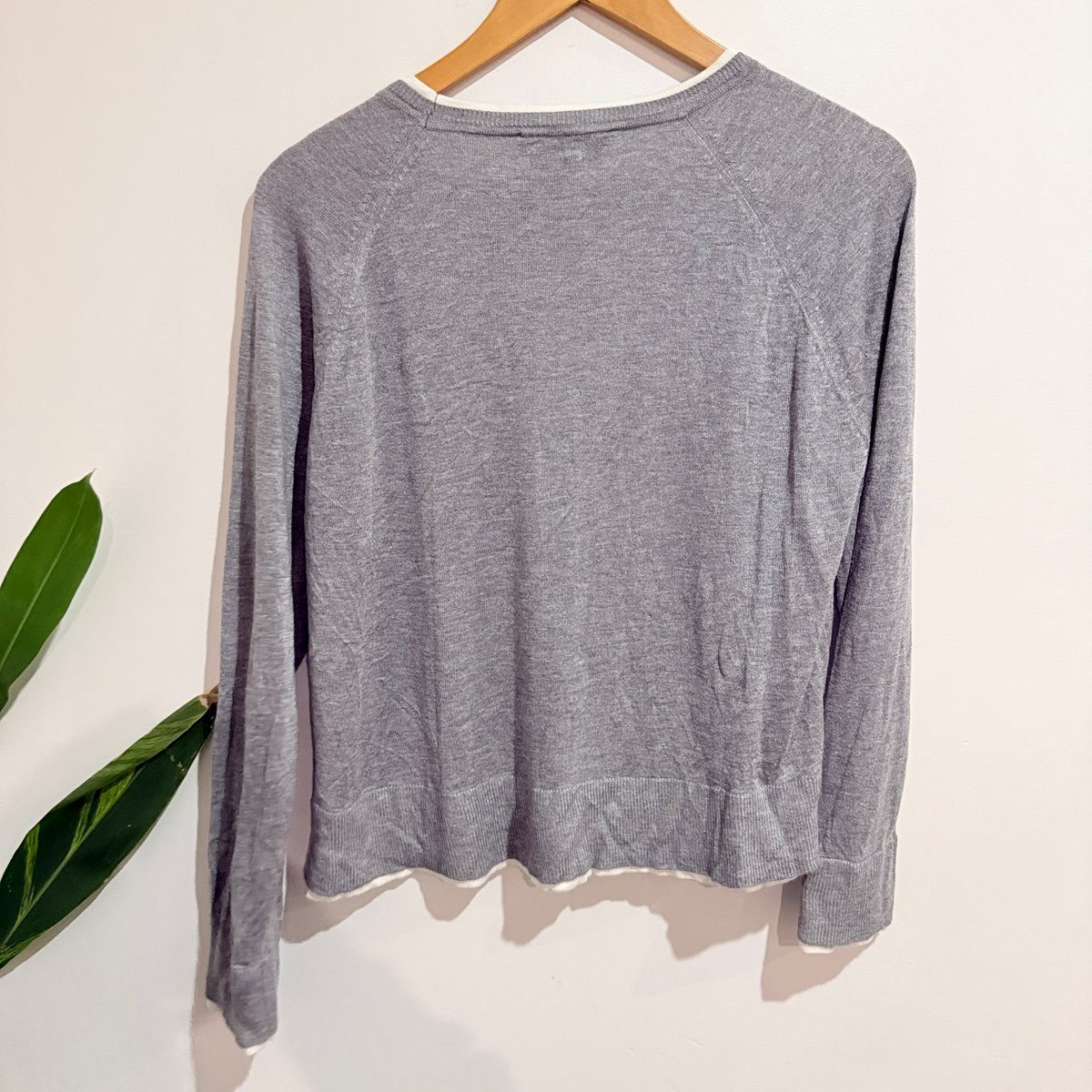 Zara Size S Fine Knit Jumper with Layered Shirt Hem