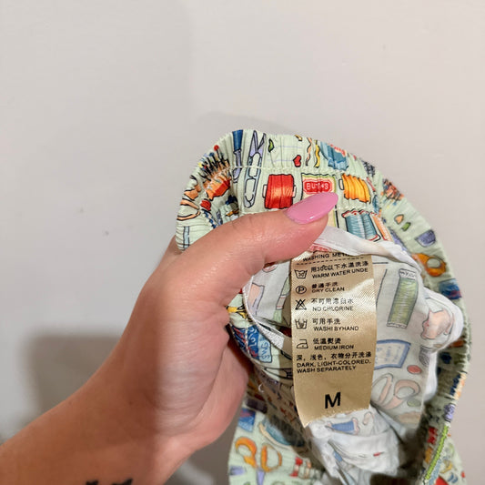 Novelty Print Drawstring Lounge Pants Size M