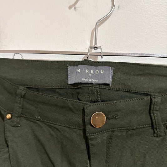 Mirrou Olive Green Skinny Pants Size 12