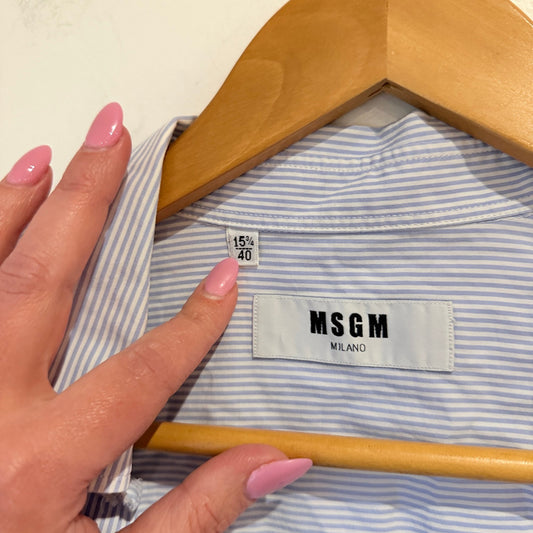 MSGM Size 40 Stripe Button Up Shirt