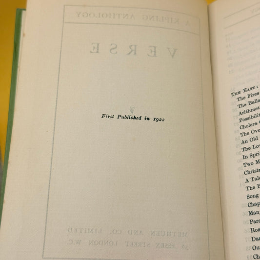 A Kipling Anthology: Verse by Rudyard Kipling (1922)