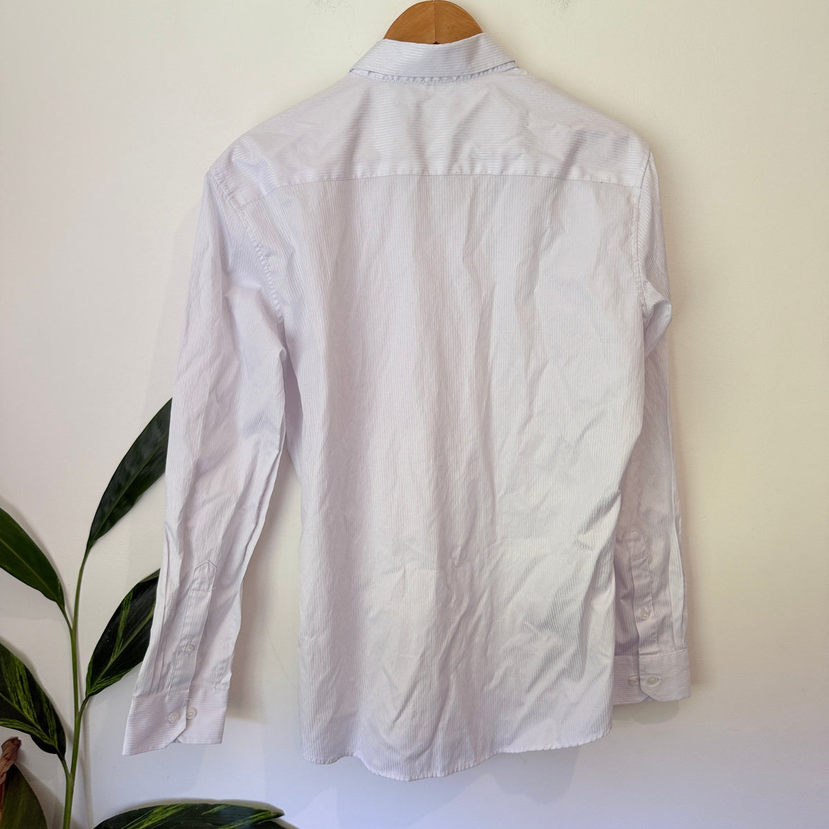Tarocash Size M Textured Stripe Long Sleeve Shirt