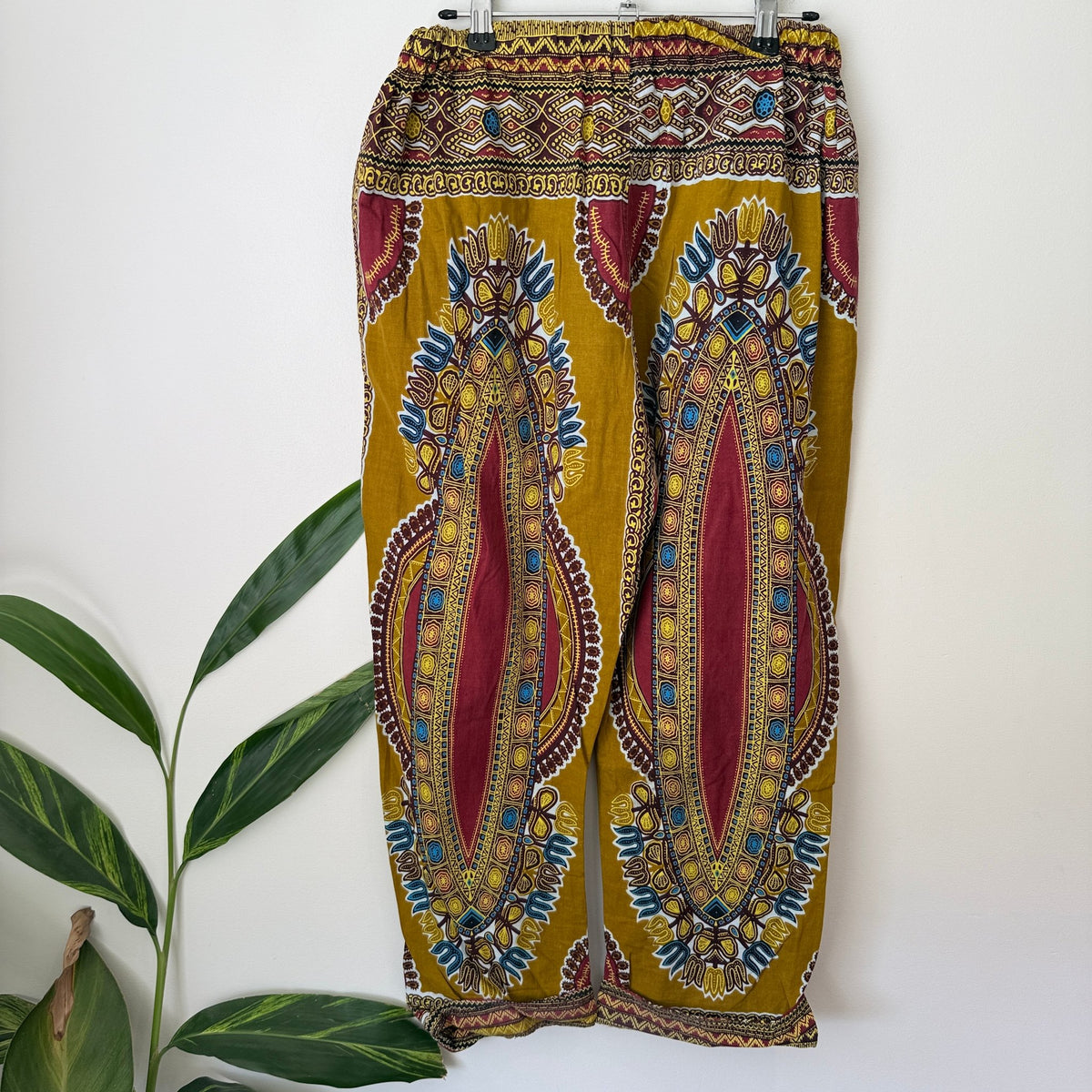 Brand Unknown Size Waist 72cm Dashiki Print Drawstring Harem Pants
