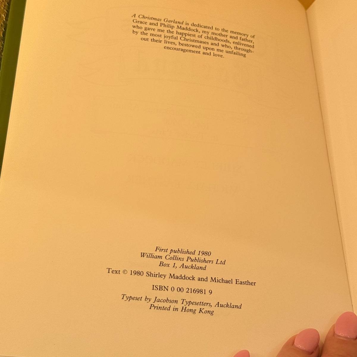 A Christmas Garland: A New Zealand Christmas Album 1642–1900 in Twelve Parts by Shirley Maddock and Michael Easther (1980)