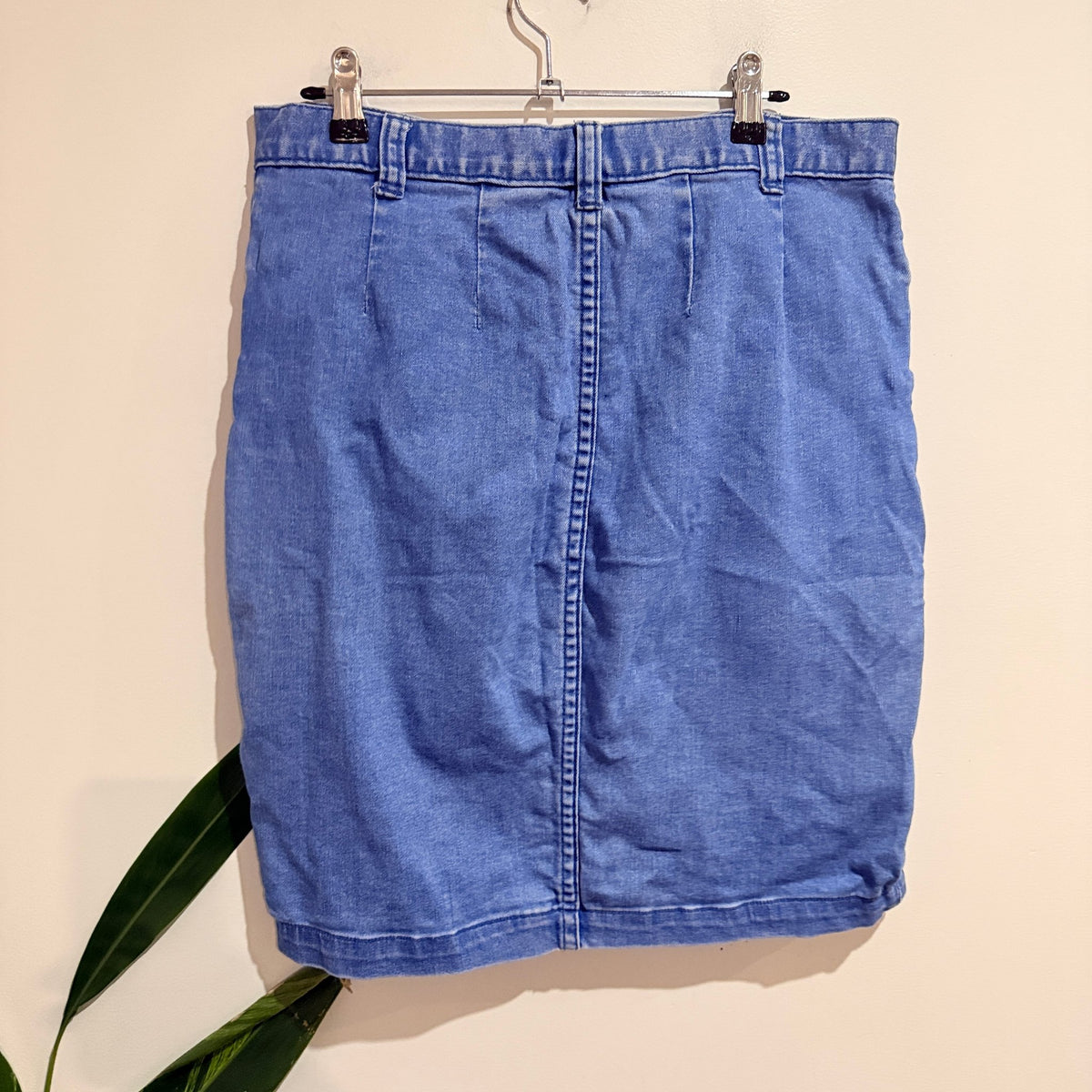 Seed Heritage Size 12 Button Front Denim Pencil Skirt