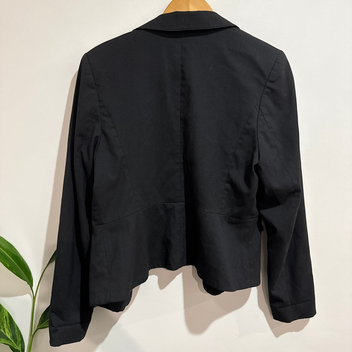 Portmans Size 16 Pinstripe One Drape Front Blazer