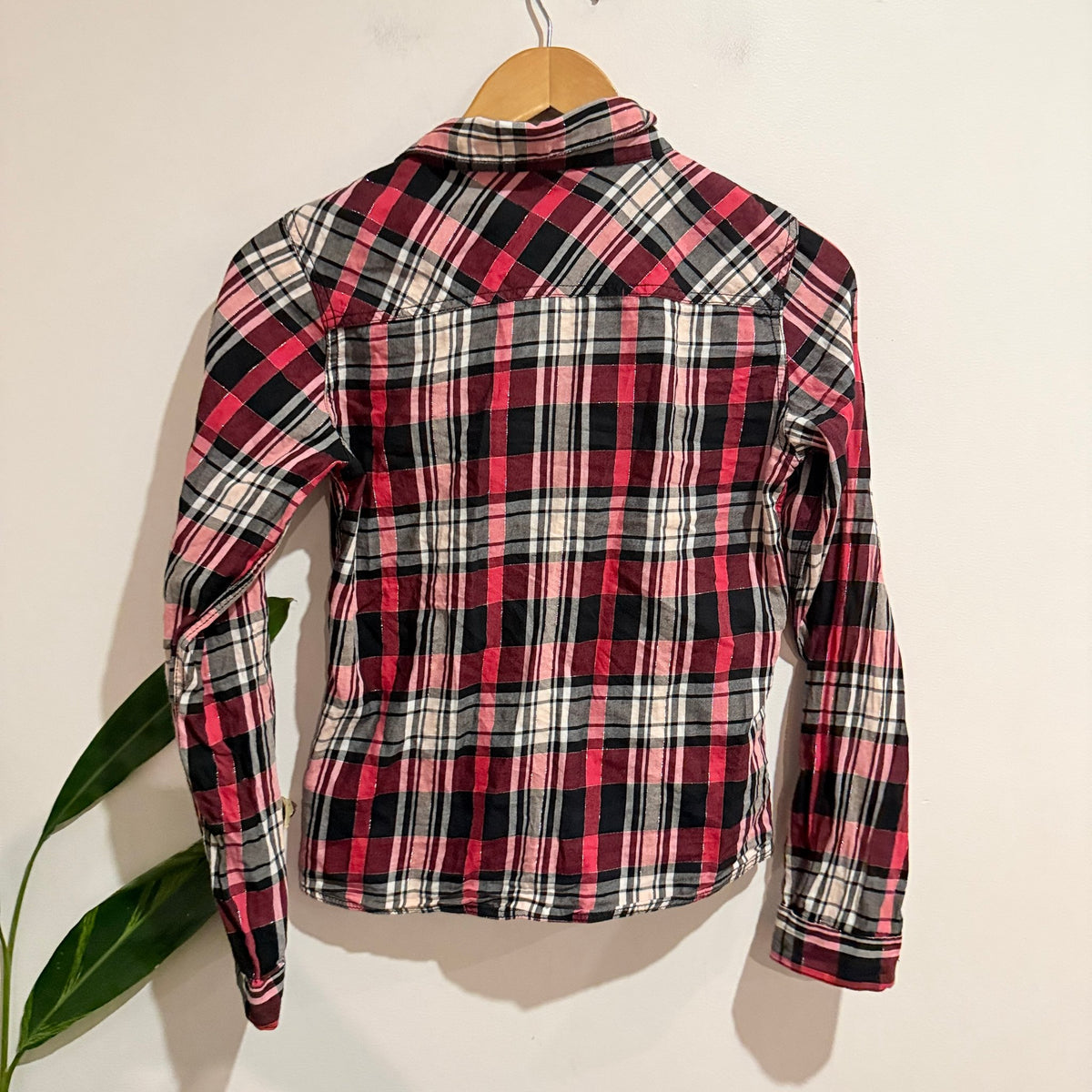 Starlight Kids Size 14 Check Flannel Button Up Shirt