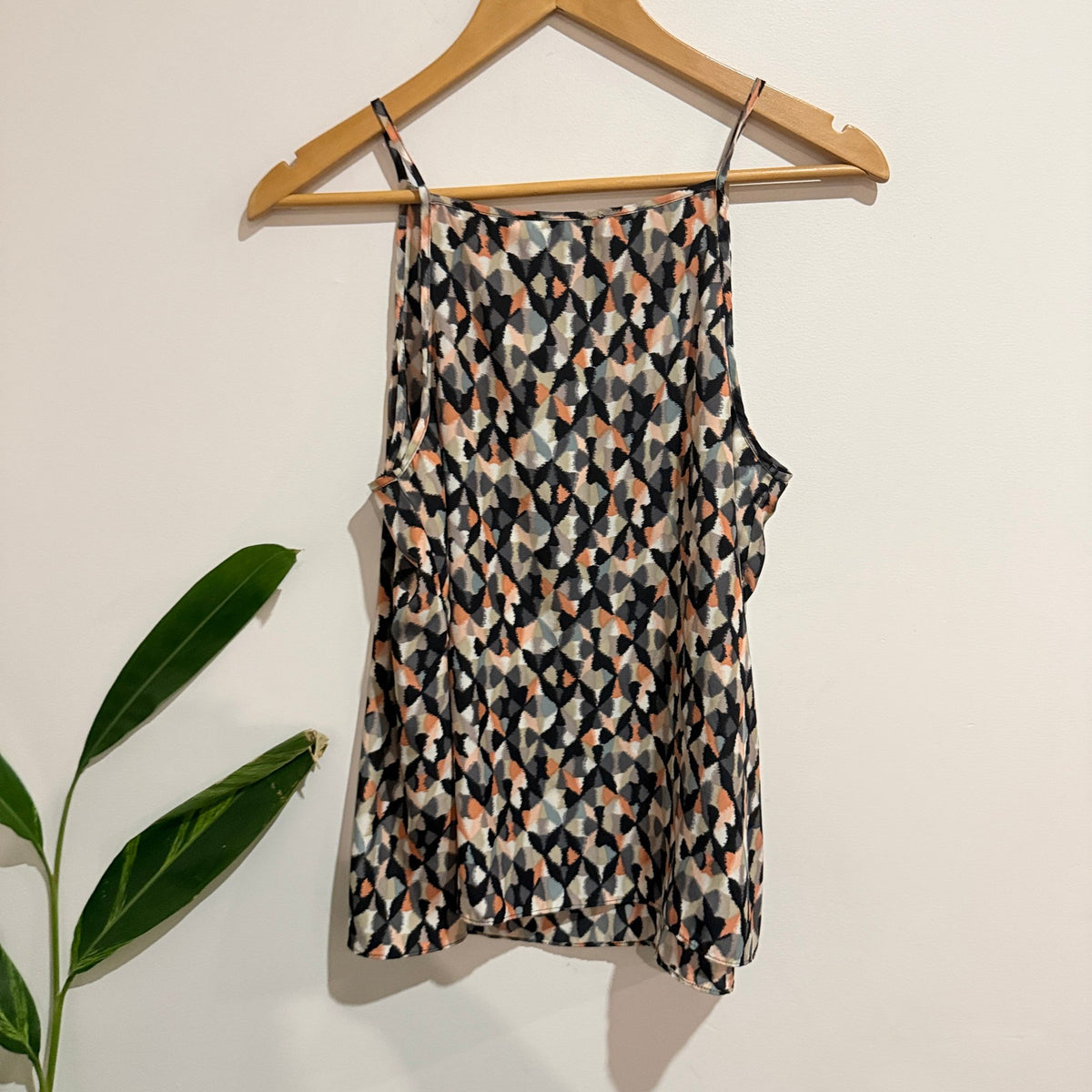 Warehouse Size 14 Geo Print Strappy Cami Top