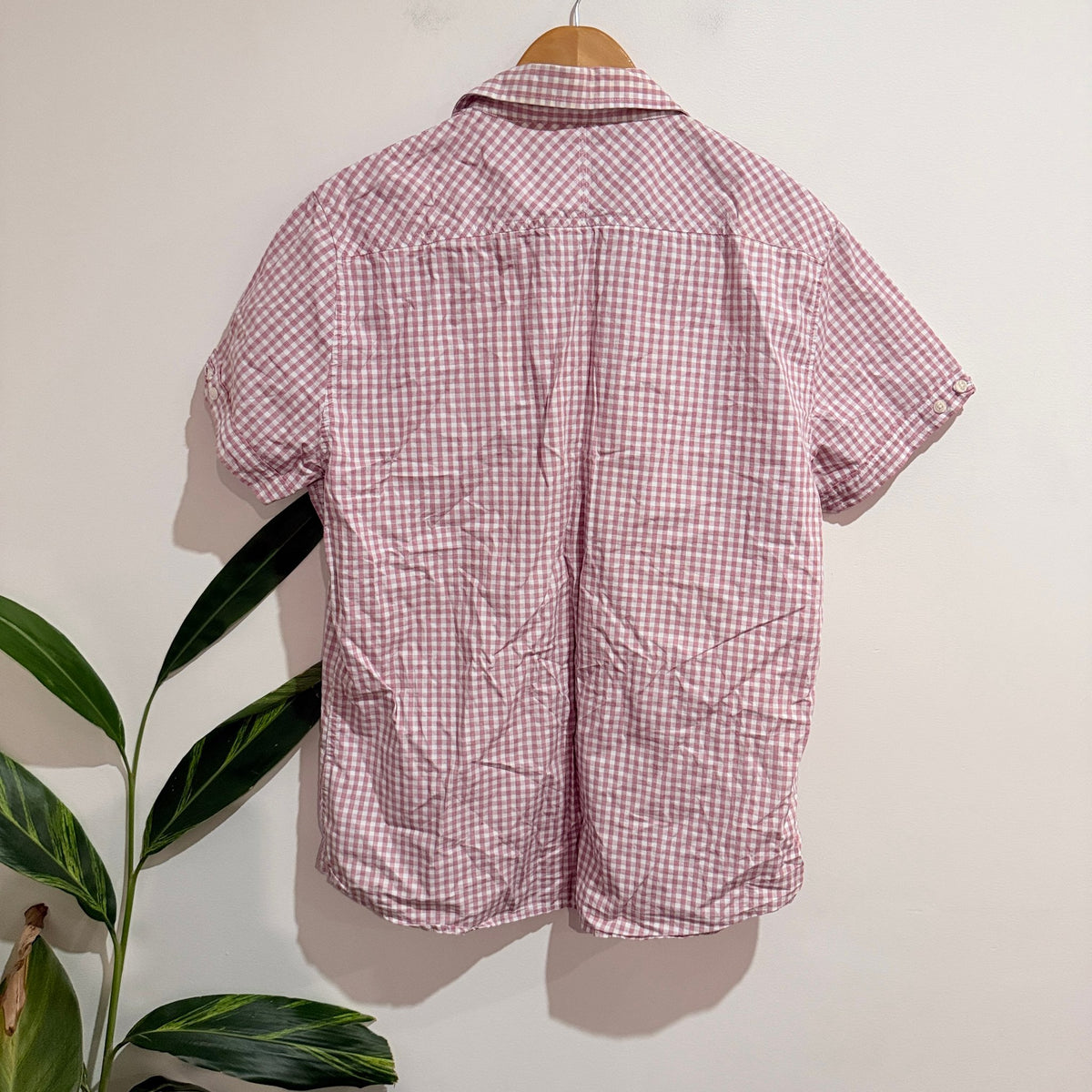 Witchery Man Size L Gingham Short Sleeve Shirt