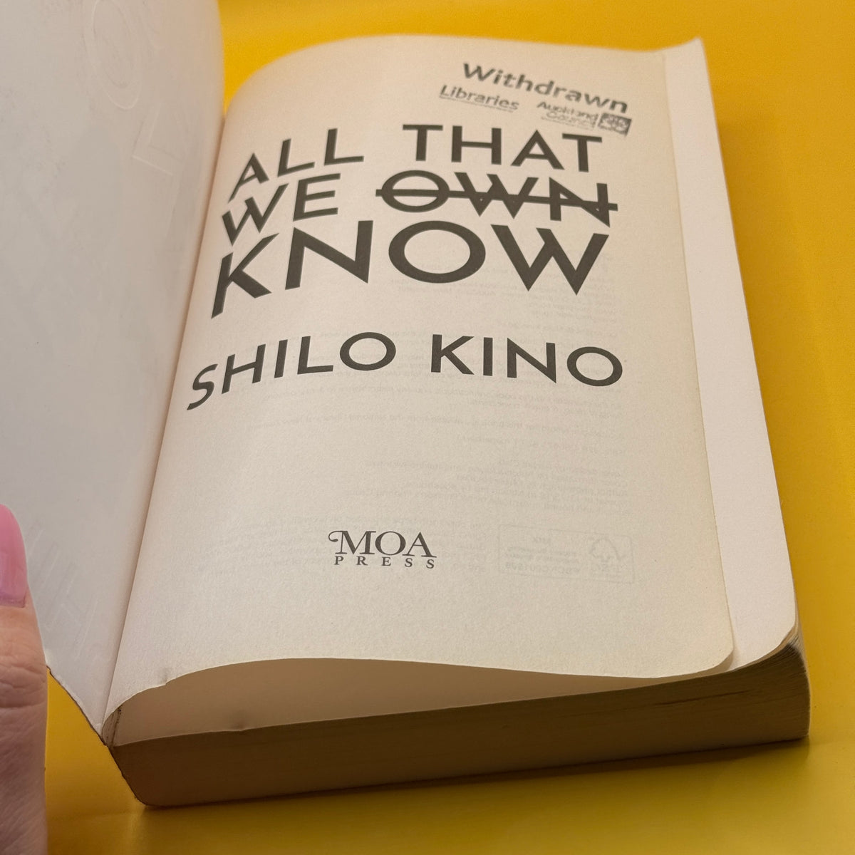 All That We Know by Shilo Kino