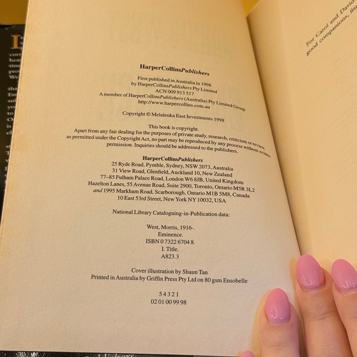 Eminence by Morris West
