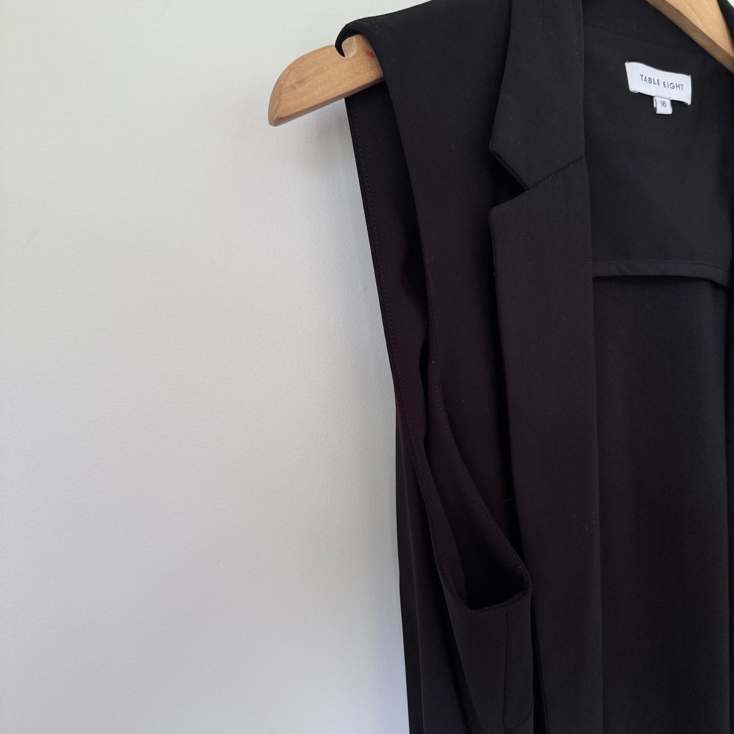 Table Eight Sleeveless Full Length Belted Blazer - Size 16