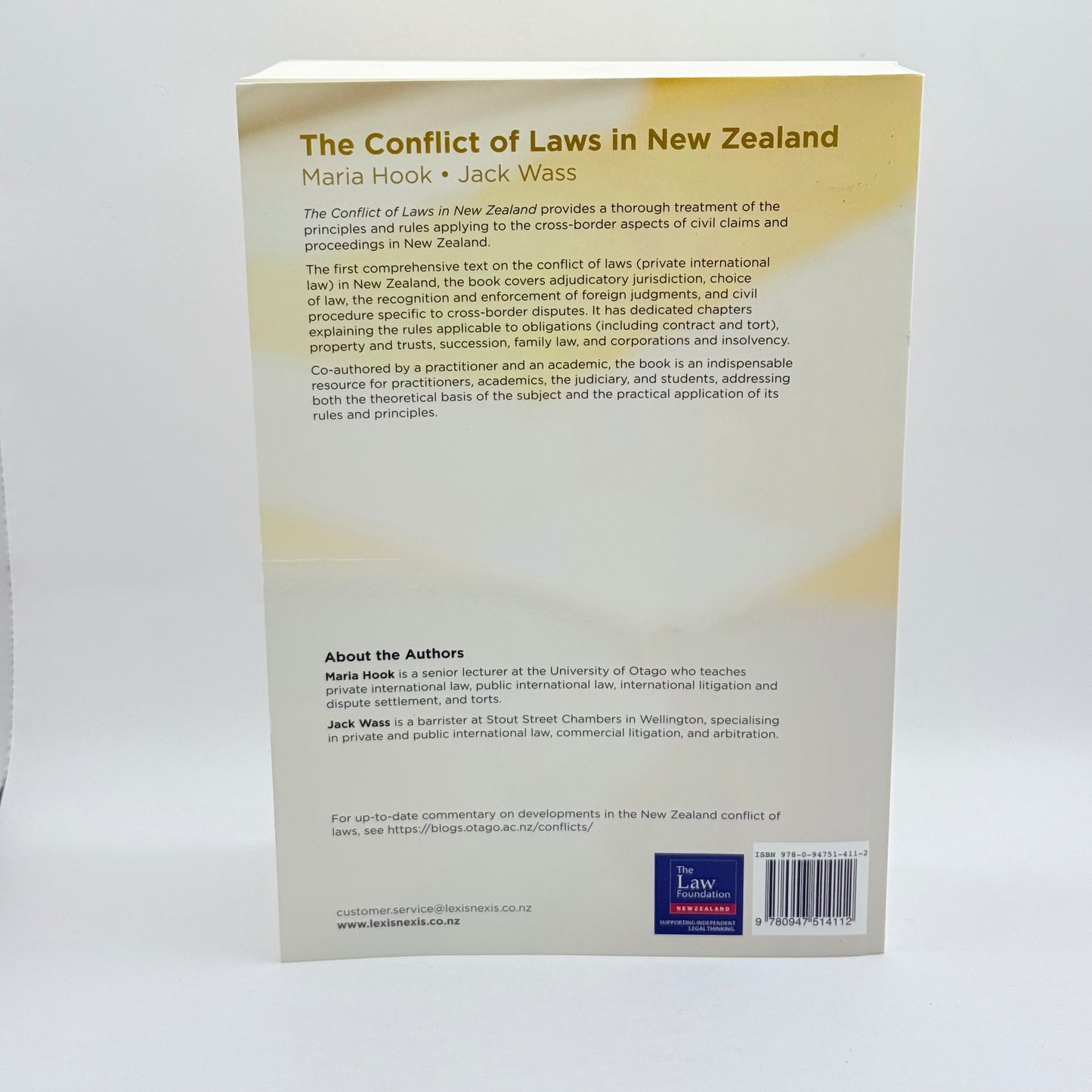 The Conflict of Laws in New Zealand (LexisNexis)