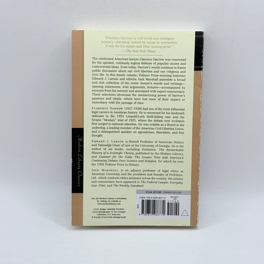 The Essential Words and Writings of Clarence Darrow