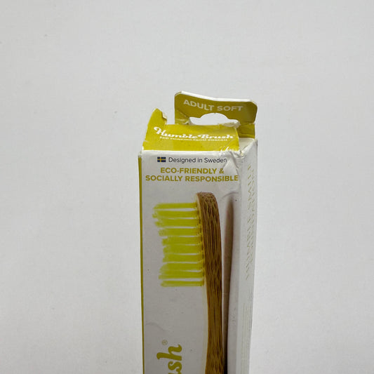 The humble co. Adult soft toothbrush yellow - manual toothbrushes original photo - what’s new health and wellness