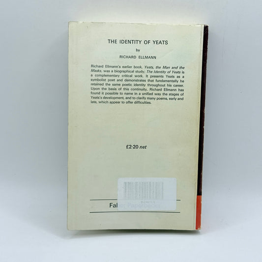 The Identity of Yeats by Richard Ellmann