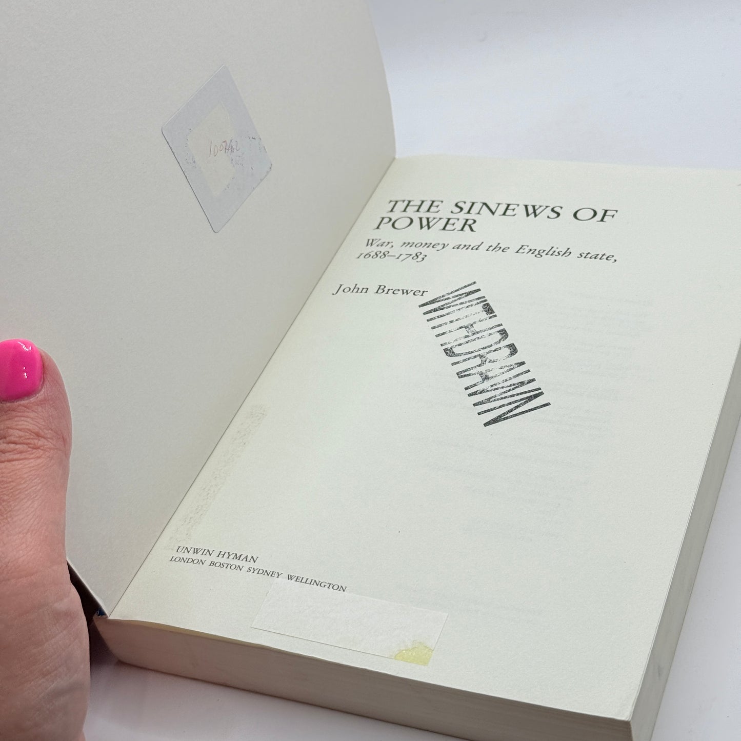 The Sinews of Power by John Brewer