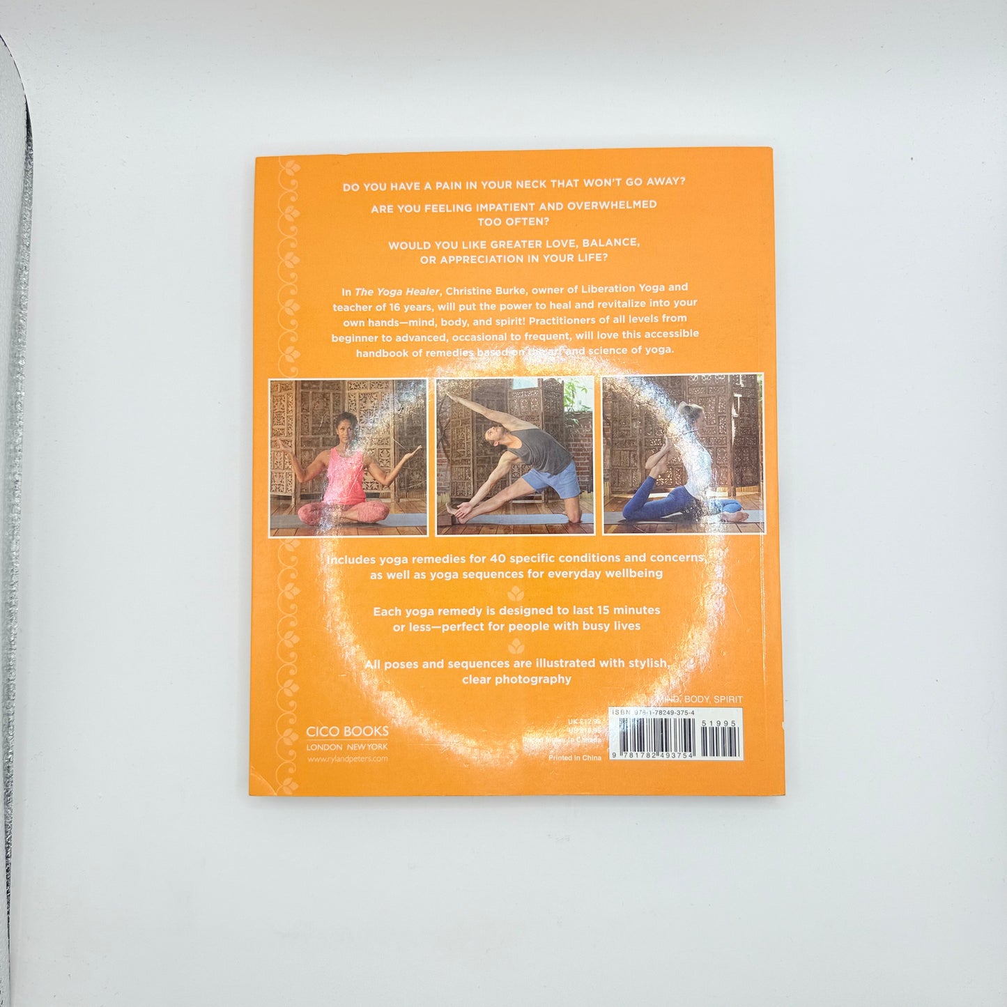 The yoga healer: remedies for the body mind and spirit by christine burke - print books condition: used printed media