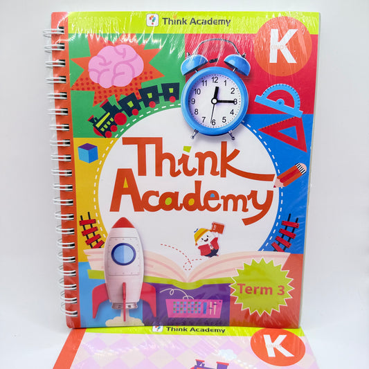 Think Academy Math Learning Set K (Kindy) Coursebook & Workbook Term 3